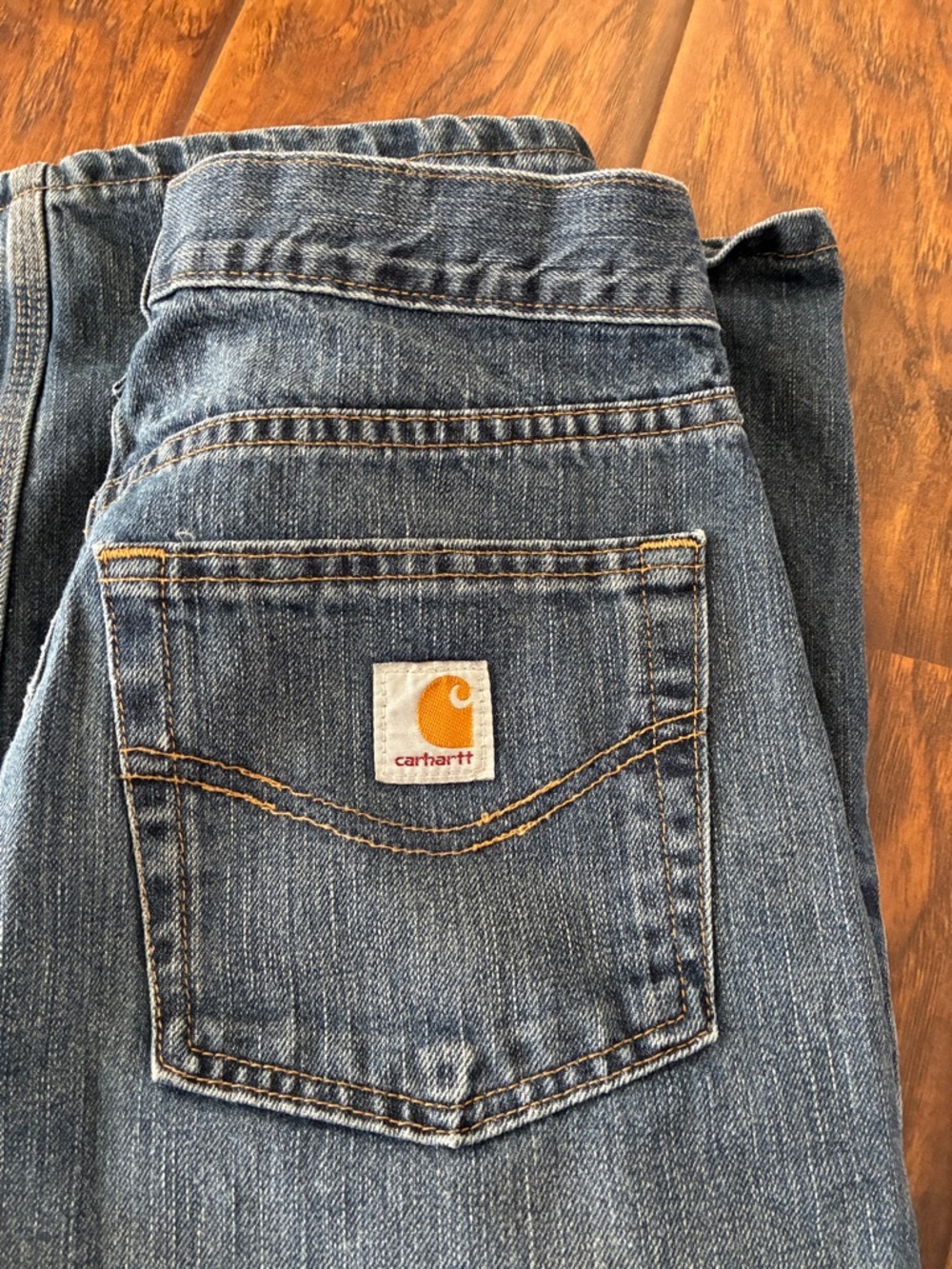 Carhartt Men's Straight Blue Denim Jeans